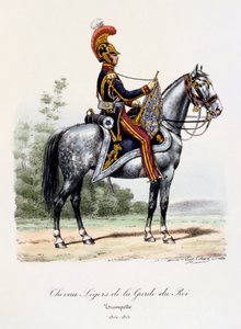 Lätthästar av kungens garde, trumpetare, 1814-15