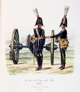 Kungens livvakter, artilleri, 1814-15 av Eugene Titeux