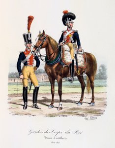 Kungens livvakter, artilleritåg, 1814-15 av Eugene Titeux