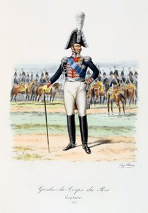 Kungens livvakter, kapten, 1814 av Eugene Titeux