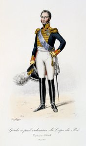 Ordinarie fotvakter av kungens kår, överstekapten, 1817-30
