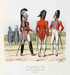 Svarta musketörer, helklänning och samhällsklänning, 1814-15
