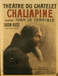 Affisch för den ryska säsongen på Théâtre du Châtelet, 1909 av Eugene Verneau