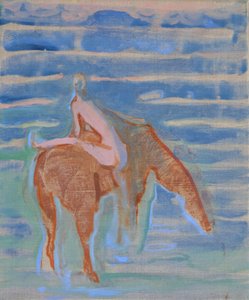 Morning Swim, 2022 (linne, pigment)