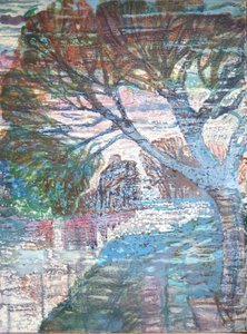 The Greeting Tree, 2022 (pigment, olja, duk)