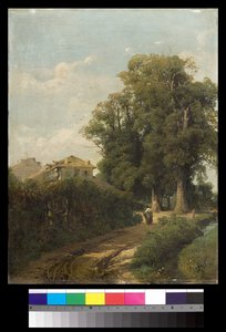 Milanos omgivning av The Washerwomen at Magolfa, 1870