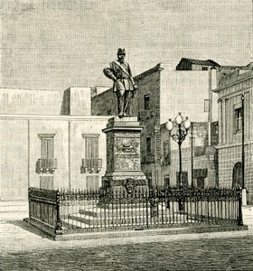 Monument till Vittorio Emanuele II (1820-1878), av Eugenio Maccagnani (1852-1930), Lecce, Apulien, Italien av Eugenio Maccagnani
