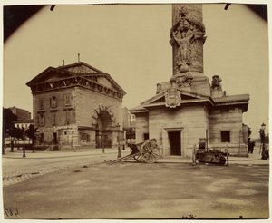 F.d. tronbarriären (paviljongen och pelaren vid tullstationen) av Eugène Atget