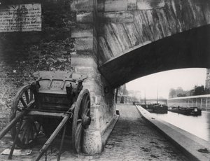 Pont de lArchevêché, i hörnet av Quai de la Tournelle, Paris, 1911 av Eugène Atget