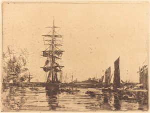 Marin vy av Eugène Boudin