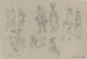Provinsiella figurer av Eugène Boudin