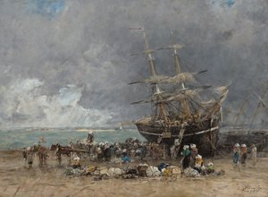 Terre-Neuviers återkomst av Eugène Boudin
