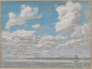 Havslandskap med öppen himmel