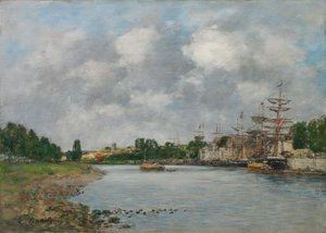Utsikt över hamnen i Saint-Valéry-sur-Somme