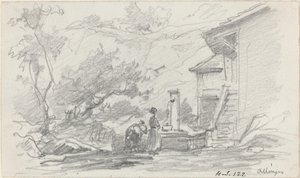 Kvinnor vid en brunn, Allinge av Eugène Boudin