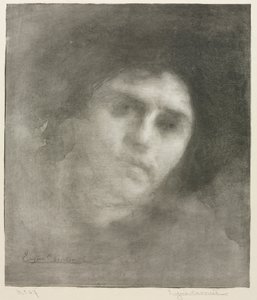 Madame Eugène Carrière stor tallrik, 1893. av Eugène Carrière