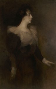 Porträtt av Pauline Ménard-Dorian 1870-1941, ca. 1890. av Eugène Carrière