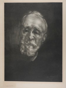 Porträtt av Puvis de Chavannes av Eugène Carrière