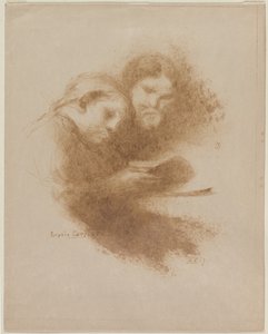 Reading, fjärde kvartalet 1800-talet. av Eugène Carrière