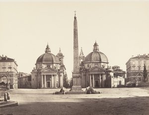 Piazza del Popolo, 1848-52. av Eugène Constant