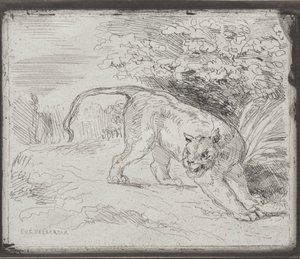 En instängd tiger av Eugène Delacroix