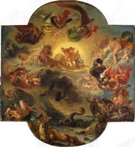 Apollo övervinner ormens pyton, ca. 1853. av Ferdinand Victor Eugene Delacroix