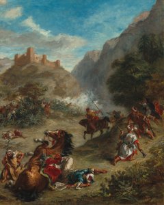Araber strider mot bergen, 1863. av Eugène Delacroix