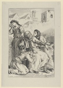 Goetz von Berlichingens död, 1845., 1845. av Eugène Delacroix