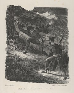 Faust och Mephistopheles i Hartzbergen Goethe, Faust, 1825-27., 1825-27. av Eugène Delacroix