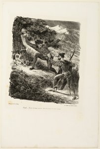 Faust och Mephistopheles i Harzbergen, från Faust av Eugène Delacroix