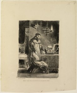 Faust i sin studie av Eugène Delacroix