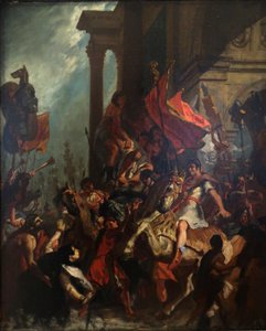 franska:  La justice de Trajan Trajans rättvisa av Eugène Delacroix