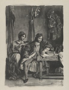 Goetz von Berlichingen skriver sina memoarer, 1836-43., 1836-43. av Eugène Delacroix