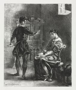 Hamlet: Hamlet och Ophelia av Eugène Delacroix