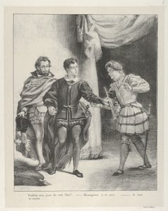 Hamlet och Guildenstern, 1834-43., 1834-43. av Eugène Delacroix