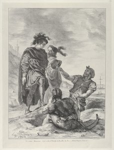 Hamlet och Horatio före gravgrävarna, 1843., 1843. av Eugène Delacroix