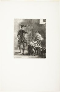 Hamlet och Ophelia av Eugène Delacroix