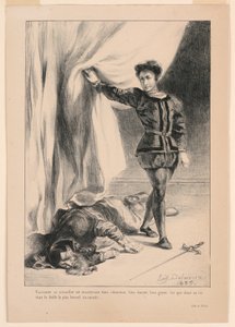 Illustration för Hamlet: The Death of Polonius (III,4)