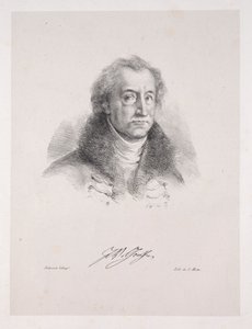 Illustrationer för Faust: Frontispice - Porträtt av Johann Wolfgang von Goethe av Eugène Delacroix