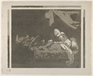 Interiör av ett militärsjukhus, 1828 eller tidigare., 1828 eller tidigare. av Eugène Delacroix