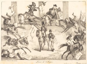 Vaulting-lektion (trickridning) av Eugène Delacroix