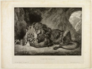 Lejon av Atlasbergen av Eugène Delacroix