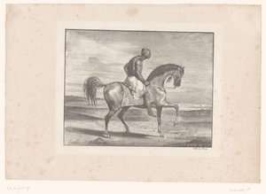 Man till häst i öknen av Eugène Delacroix