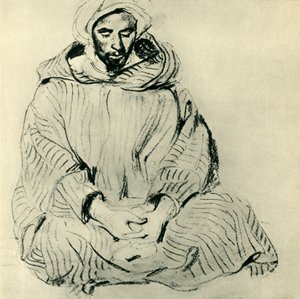 Praying Arab, 1832, 1943. av Ferdinand Victor Eugene Delacroix