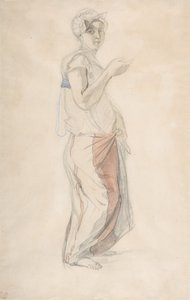 Stående kvinna i marockansk kostym, ca. 1834. av Eugène Delacroix