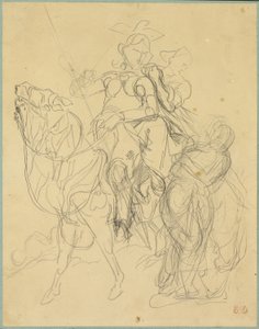 Studie för Marphise och härskarinnan av Pinabel av Eugène Delacroix