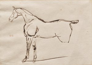 Studie av en häst av Eugène Delacroix