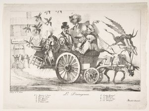 Censorstyrelsen flyttar ut, 1822. av Eugène Delacroix