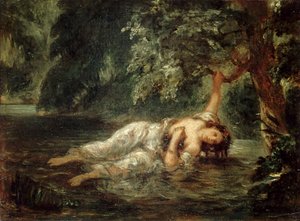 Ophelias död, 1853.