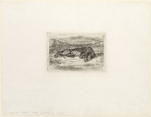Tiger vilar i öknen av Eugène Delacroix